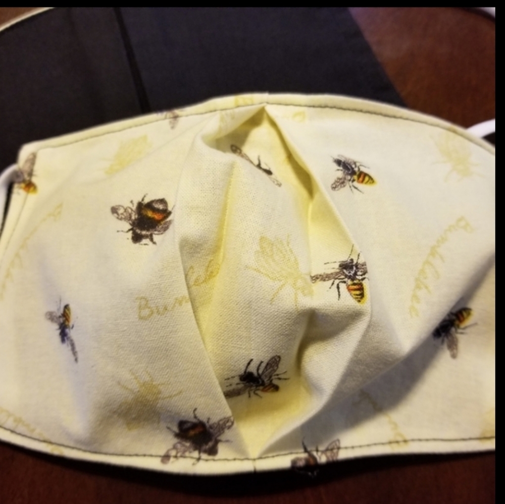 Bumblebee Cotton Facemask Hand Made - Picture 2 of 4